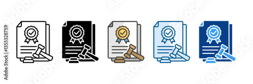 Standard Regulation Icon Set Multiple Style Collection