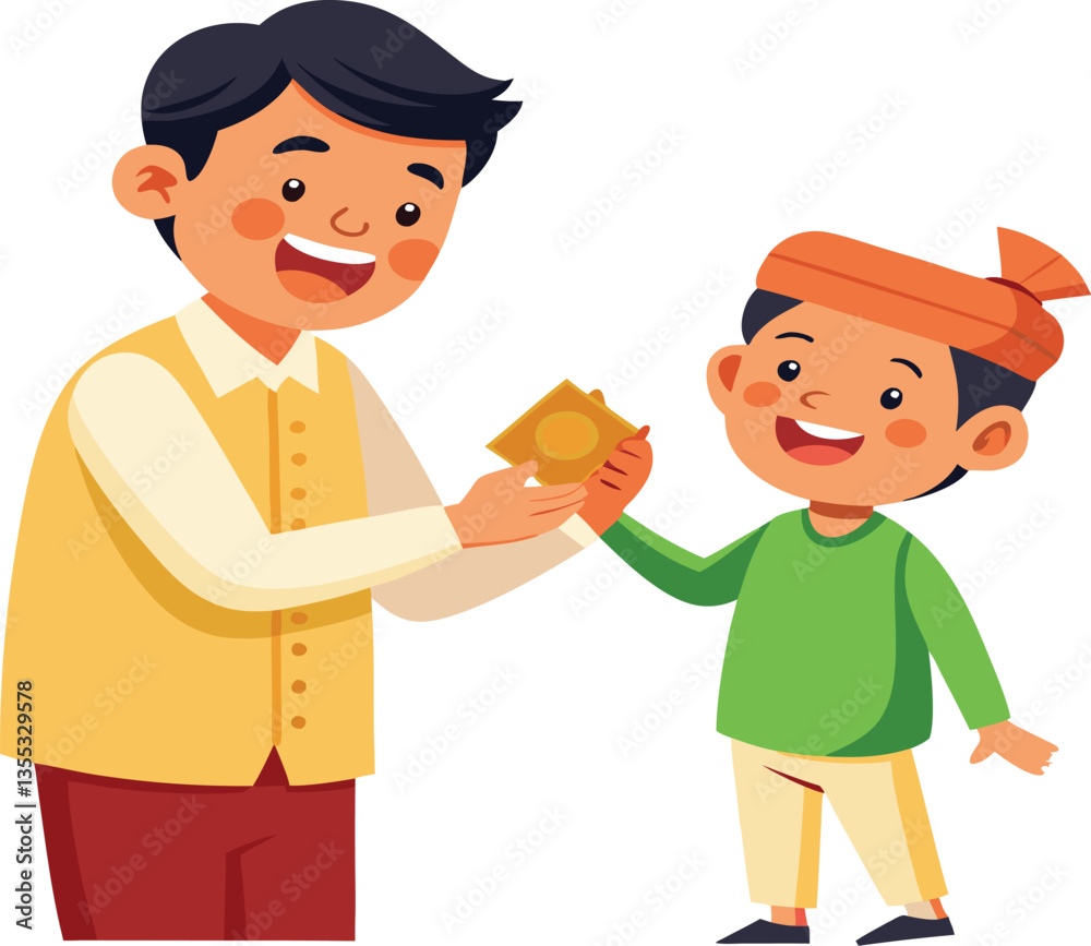 Father give money to son happy son getting money from family Father give money to son happy son getting money from family
