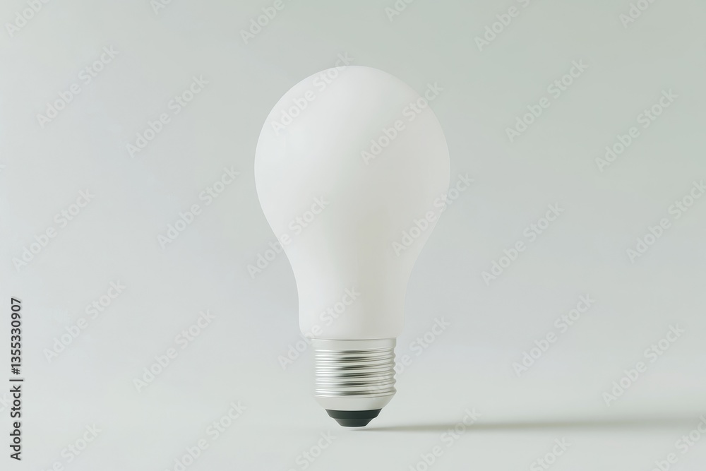 White lightbulb, minimalist design White lightbulb, minimalist design