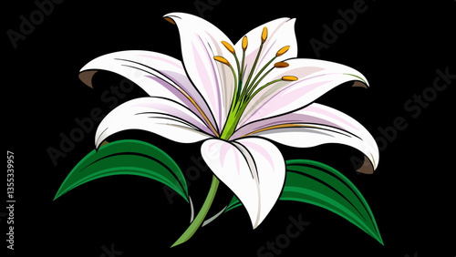 Lily on a white background