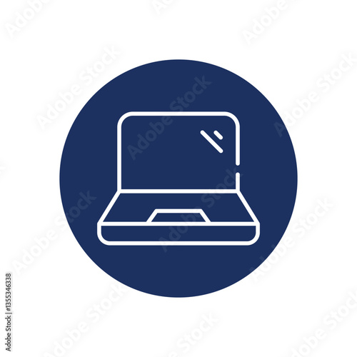 Laptop icon vector stock illustration