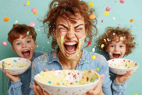 Cake Fight Family Fun.