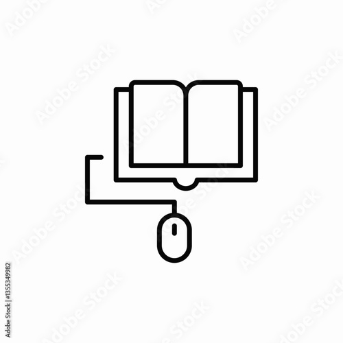 digital book icon sign vector