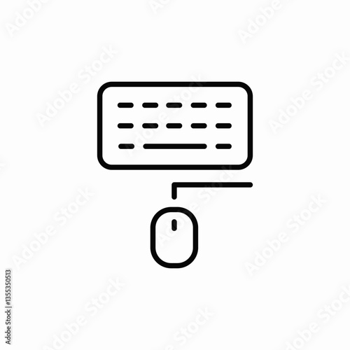 keyboard mouse icon sign vector
