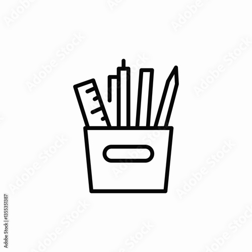 office supplies icon sign vector