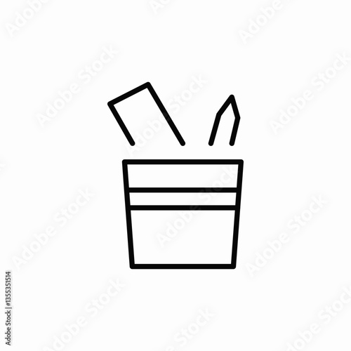 office toolcase icon sign vector
