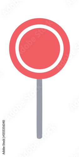 Red round railway restriction sign