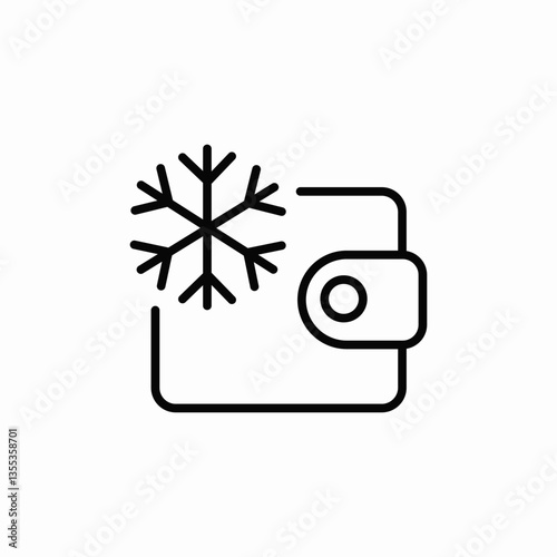 cold wallet icon sign vector