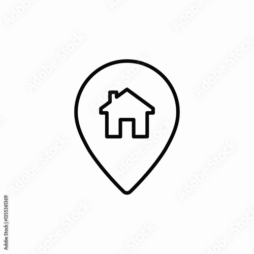 home location icon sign vector