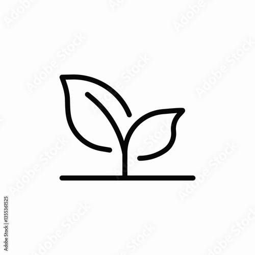 leaf plant icon sign vector