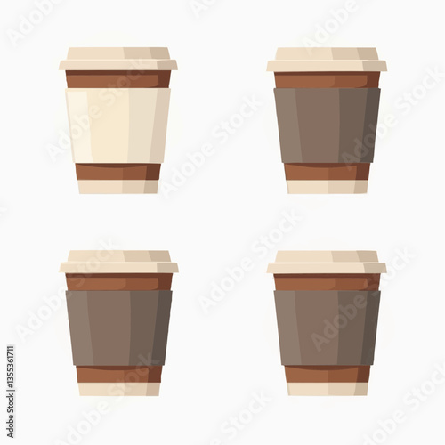 Coffee-to-go Becher-Set:  Verschiedene Designs

