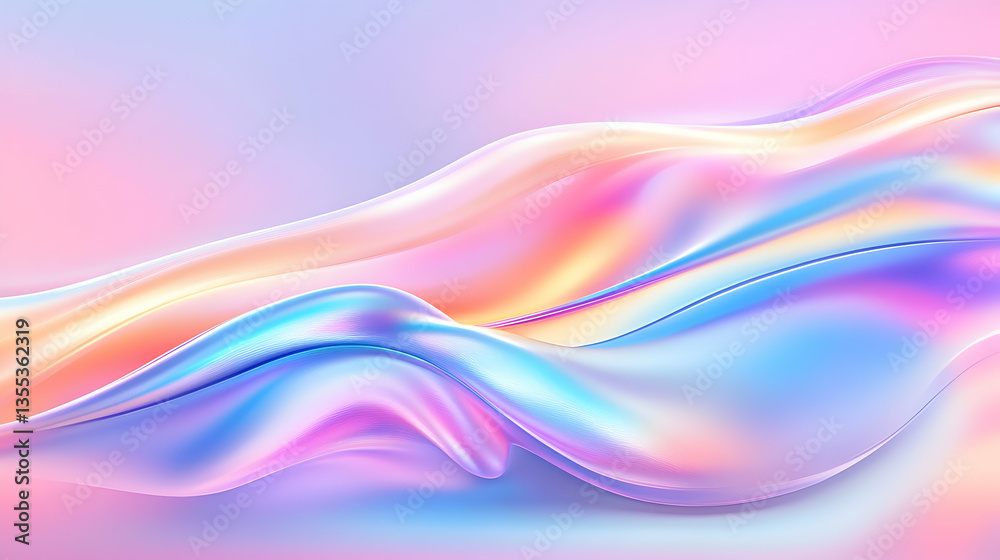 Fototapeta premium Abstract Liquid Flow. Pastel Colors
