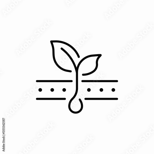 plant roots icon sign vector