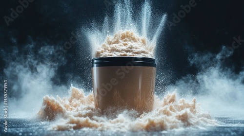 Protein Powder Explosion Studio Shot photo
