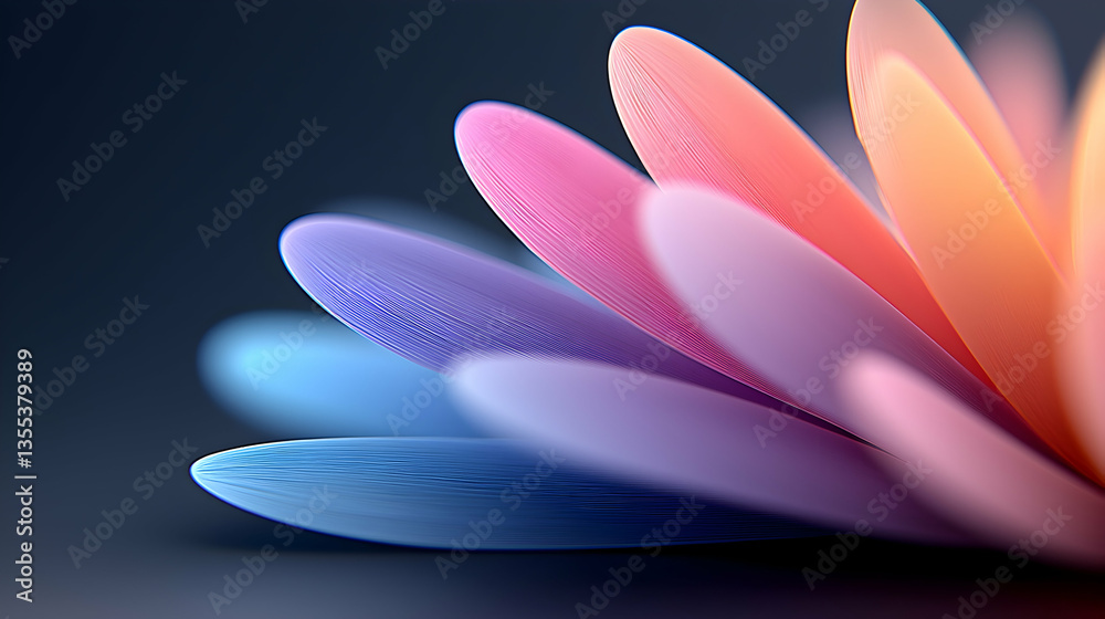 Fototapeta premium Abstract Colorful Petals: Soft Pastel Gradient Texture