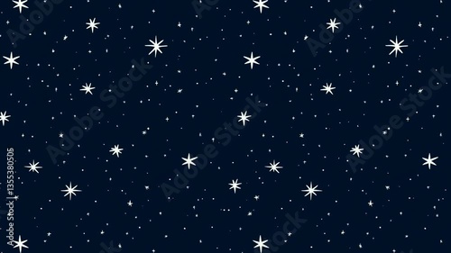 Wallpaper Mural Seamless looping video pattern of sparse stars on a dark space background. Torontodigital.ca