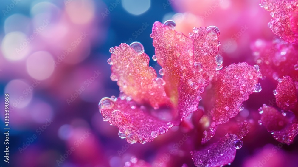 Macro photo of pink succulent leaves covered with water droplets. Use it for backgrounds, textures, or to convey freshness and beauty. Macro photo of pink succulent leaves covered with water droplets. Use it for backgrounds, textures, or to convey freshness and beauty.