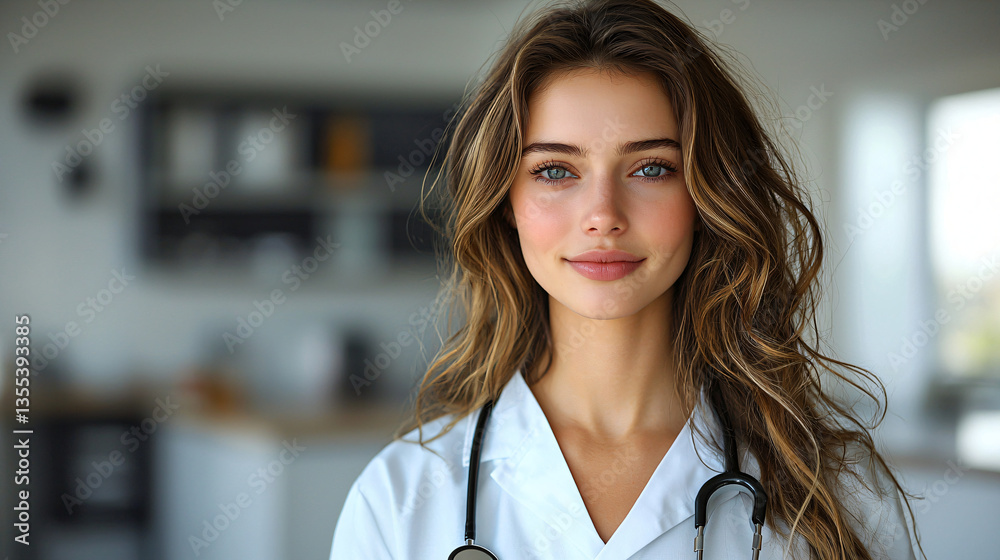 Realistic Physician Portrait with Calm Expression Realistic Physician Portrait with Calm Expression