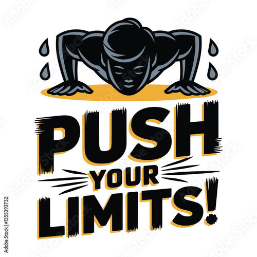 Push Your Limits T Shirt Design Gym