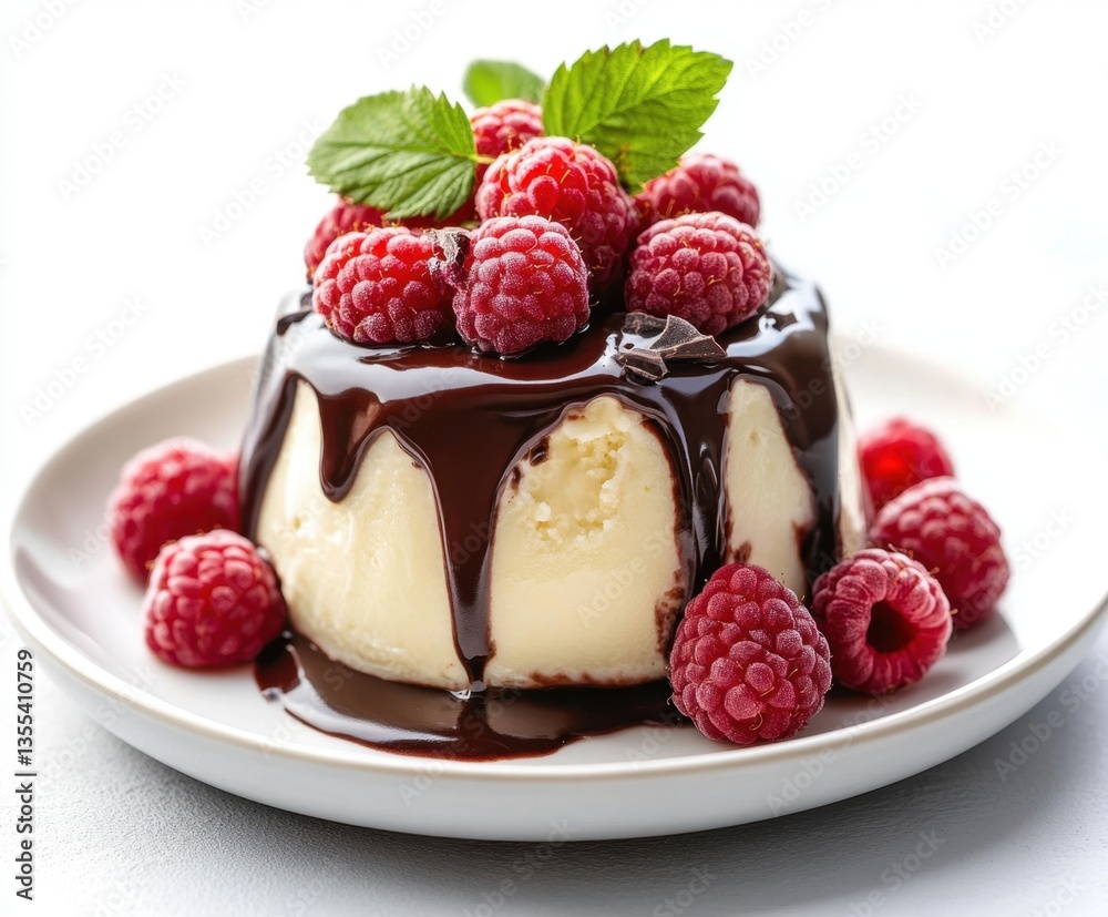 Decadent Chocolate Raspberry Pudding Dessert Decadent Chocolate Raspberry Pudding Dessert