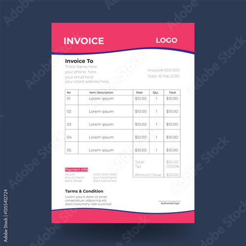 Corporate invcoie desing template