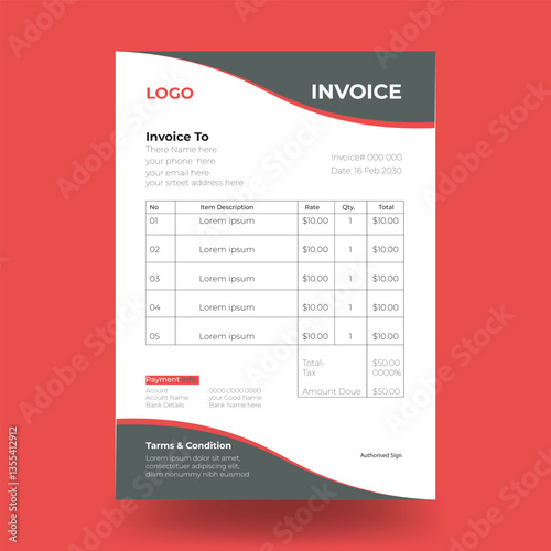 Business inovice template design