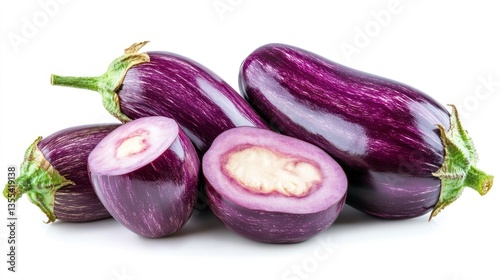 Wallpaper Mural Fresh eggplant isolated on white background  Torontodigital.ca