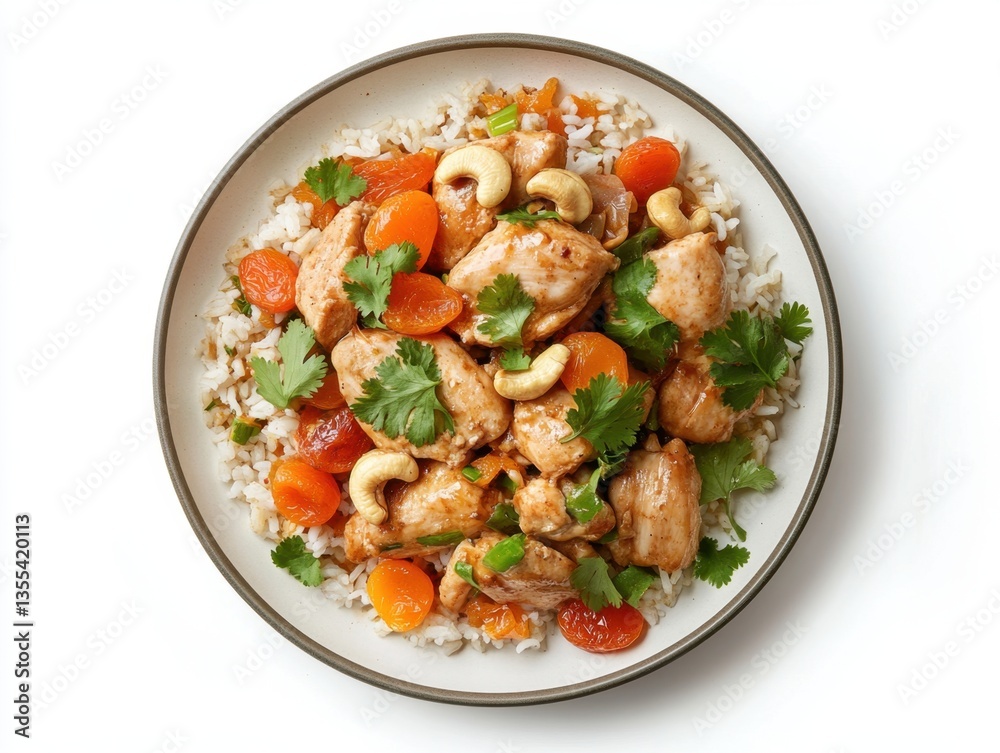 Apricot Chicken with Cashews and Rice - A Culinary Delight Apricot Chicken with Cashews and Rice - A Culinary Delight