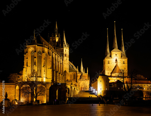 night view of st vitus cathedral prague