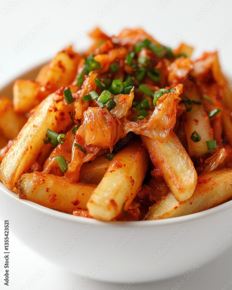 Spicy Kimchi Fries - A Flavorful Korean Dish Spicy Kimchi Fries - A Flavorful Korean Dish