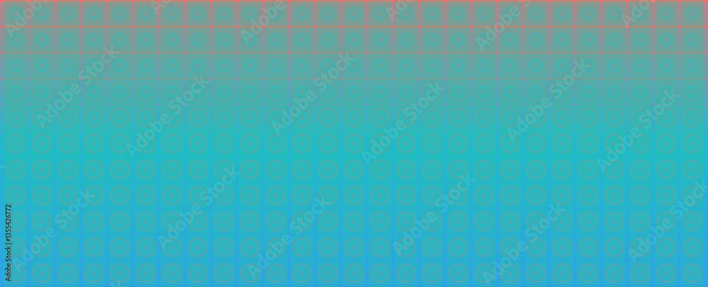 Abstract background with gradients of blue, teal, and pink, with a grid pattern.