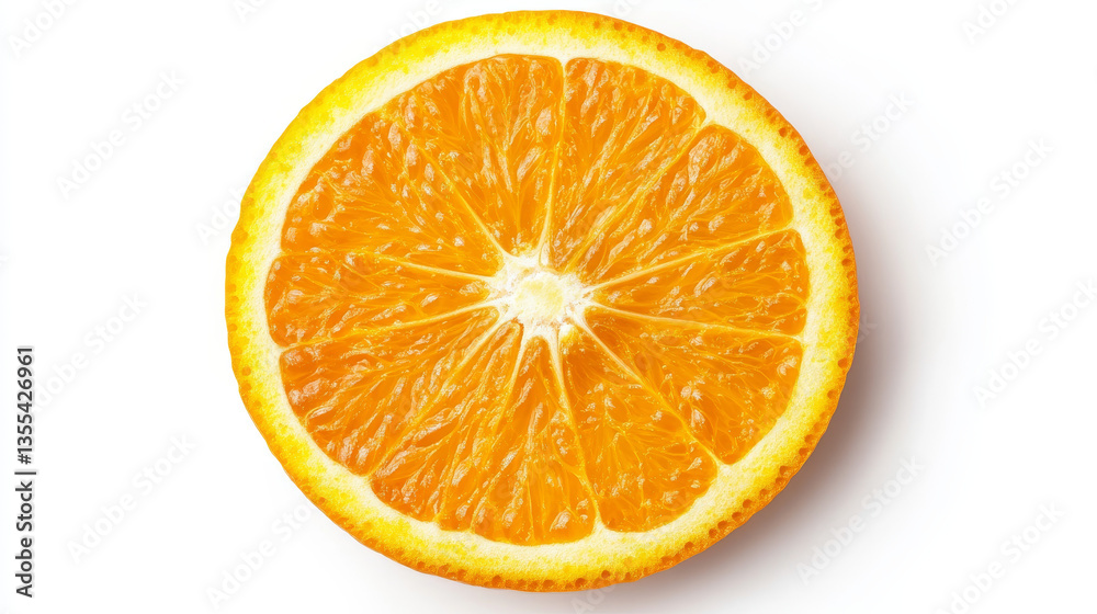 Fototapeta premium Citrus Burst: A Perfect Orange Slice