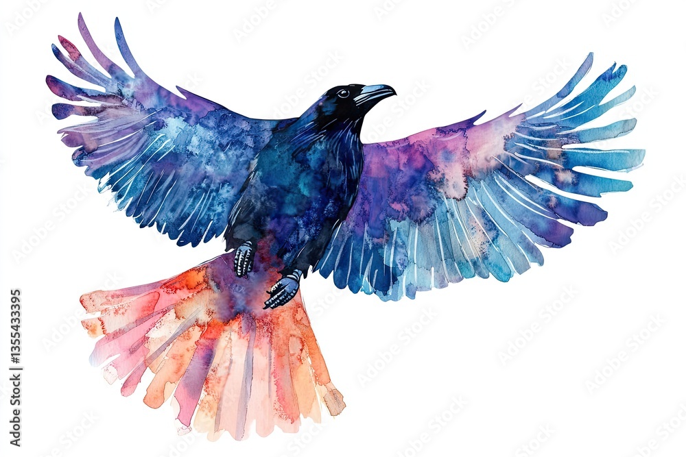 Fototapeta premium Crow isolated on white background