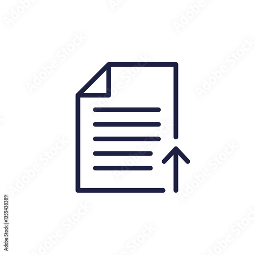 submission line icon with a document