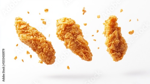 Crispy Fried Chicken Tenders in Flight