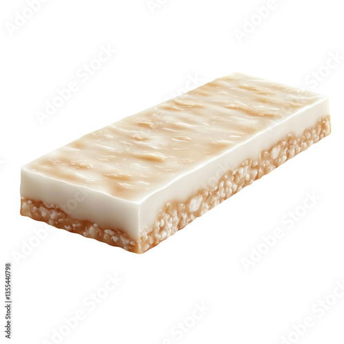 Obraz na płótnie Isolated Lebanese coconut bar showcasing texture and ingredients w salonie