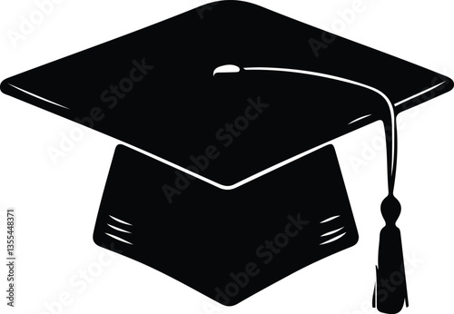 graduation cap on white background