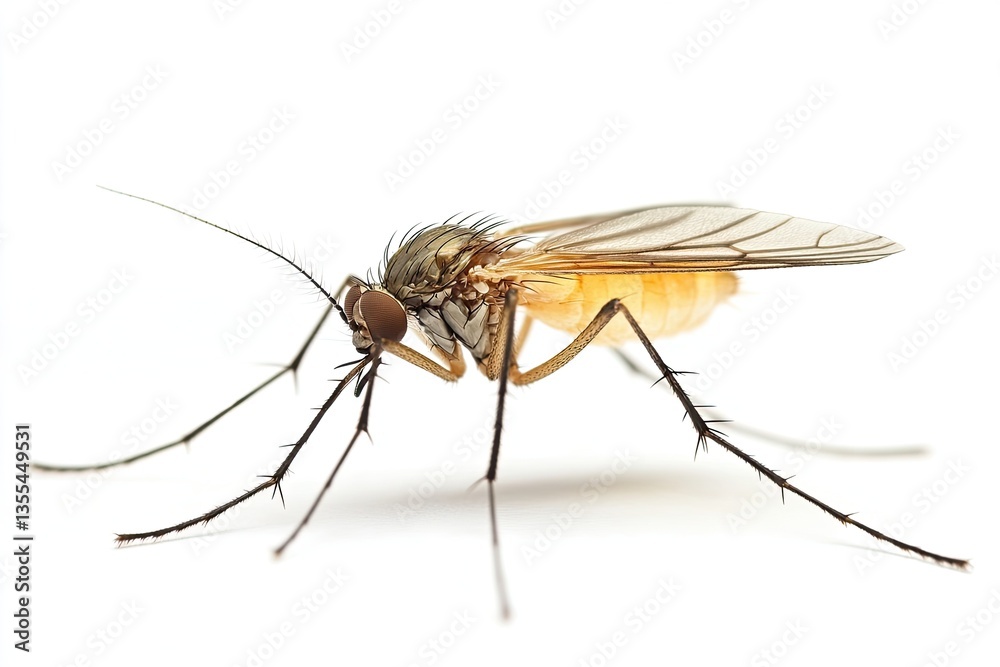 Gnat isolated on white background Gnat isolated on white background