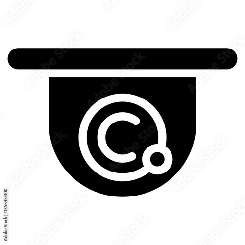 Bold Glyph Security Camera Icon