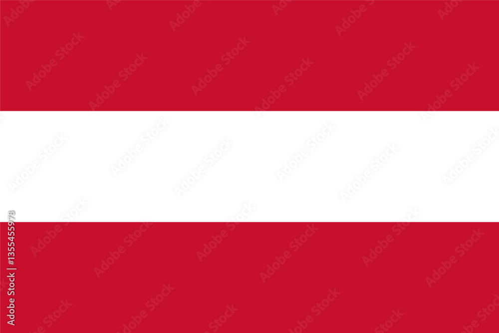 National flag of Austria with official colors and 3:2 aspect ratio, Vector illustration of Austria flag, drawing of Austria flag picture with correct proportions, Accurate dimensions vector image National flag of Austria with official colors and 3:2 aspect ratio, Vector illustration of Austria flag, drawing of Austria flag picture with correct proportions, Accurate dimensions vector image