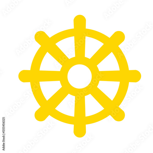 Buddha dharma wheel icon vector illustration design