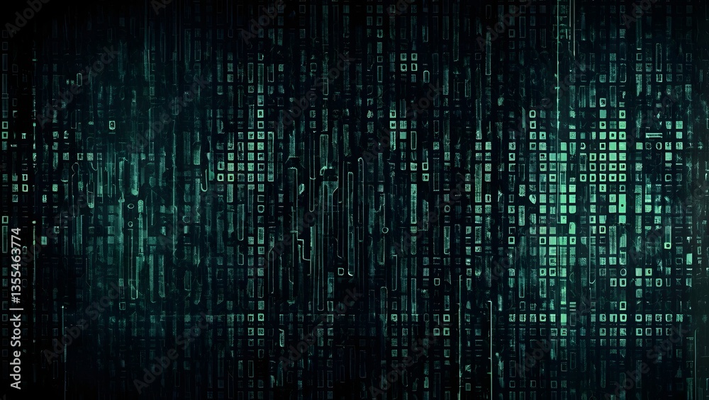 Digital technology background with futuristic data matrix  long title Abstract digital technology
