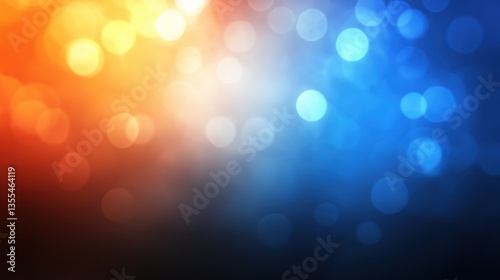 Wallpaper Mural Fiery Orange Meets Cool Blue Bokeh Lights Background. Torontodigital.ca
