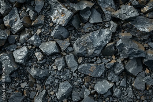 Wallpaper Mural Photo of Big pile of natural black coals. Detailed photo textured background Torontodigital.ca