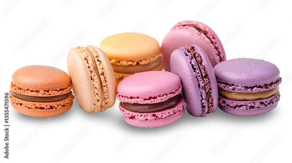 Obraz premium Multicolored almond french macaroons