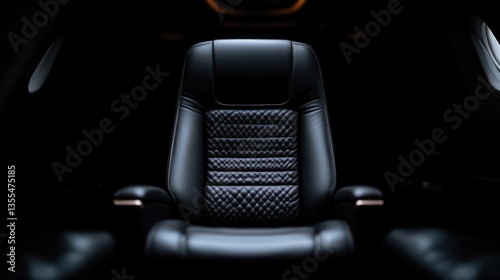 Wallpaper Mural Luxurious, dark leather airplane seat Torontodigital.ca