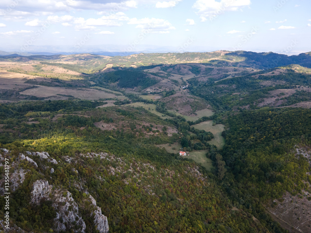 Fototapeta premium Amazing Autumn Landscape of Greben Mountain, Bulgaria