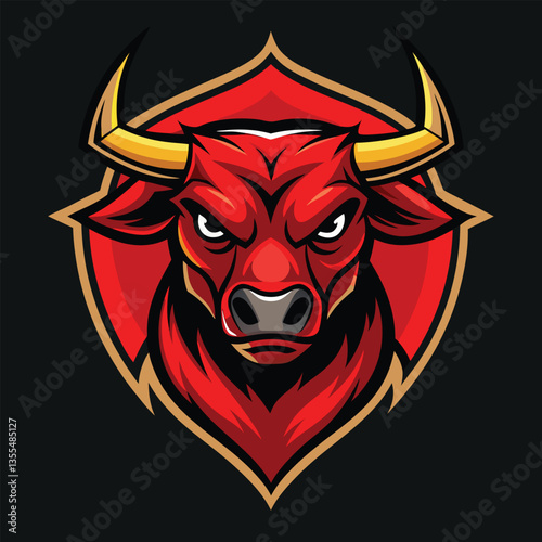 Red Bull Logo – Fierce Ox Head Mascot – Esports, Gaming, Sports