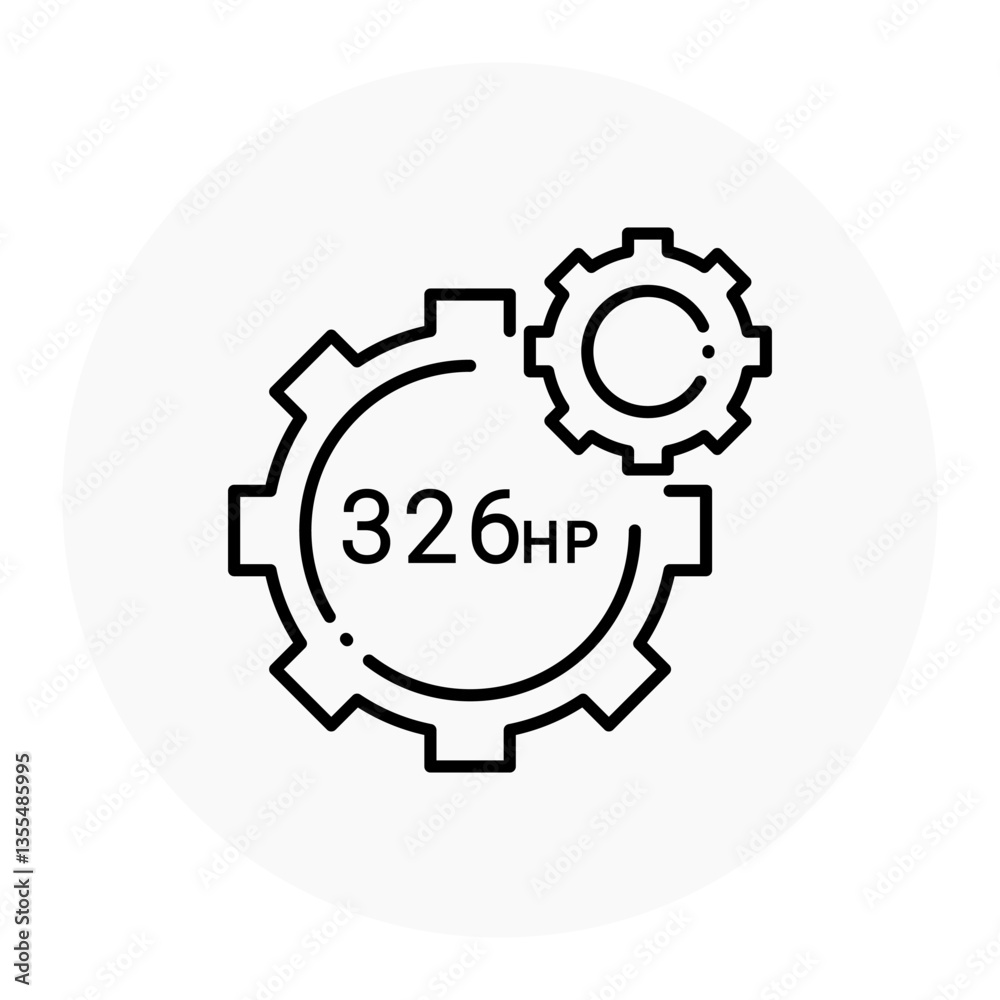 High Engine Power Icon. Horsepower, Engine Performance, Power Output Concept. Illustration for Machinery Concept. High Engine Power Icon. Horsepower, Engine Performance, Power Output Concept. Illustration for Machinery Concept.