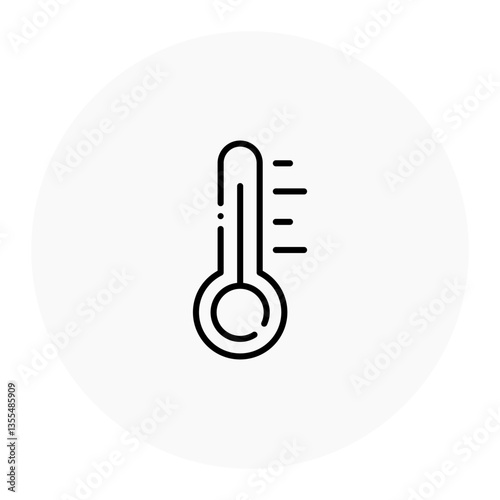 Operational Temperature Range Icon. Thermometer, Temperature Control Concept. Illustration for Climate Adaptability Concept.